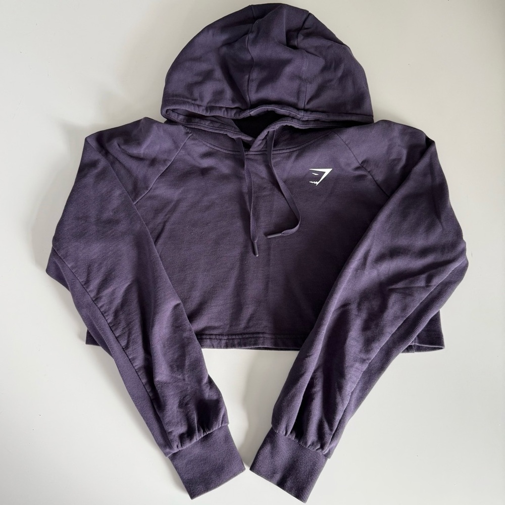 Gymshark purple cropped women’s hoodie